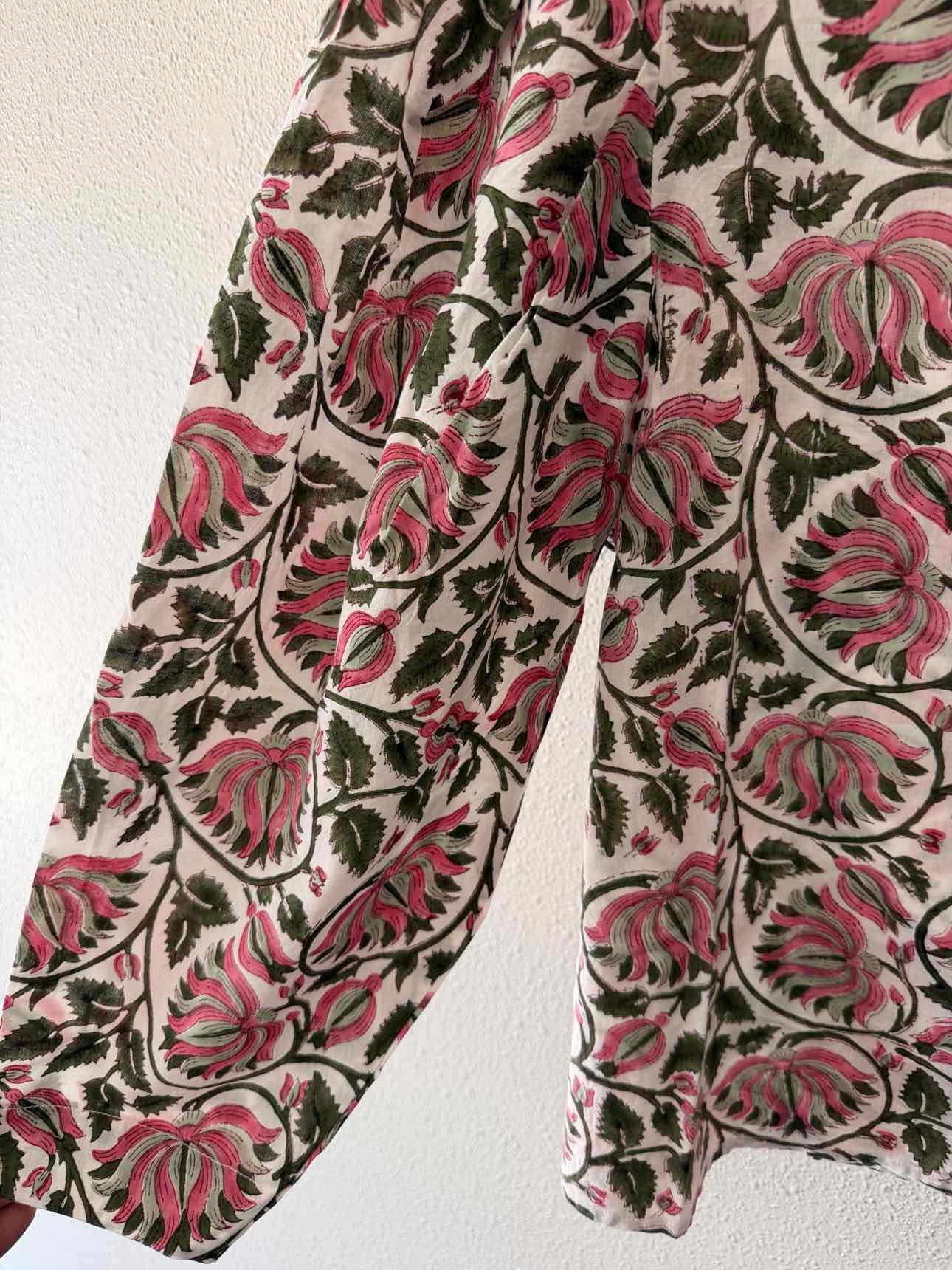 Mille Resort and Travel pink & green multi Size XS Shirt