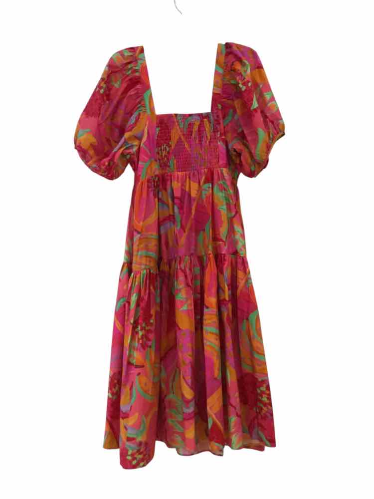 farm rio Pink and Orange Size L Dress