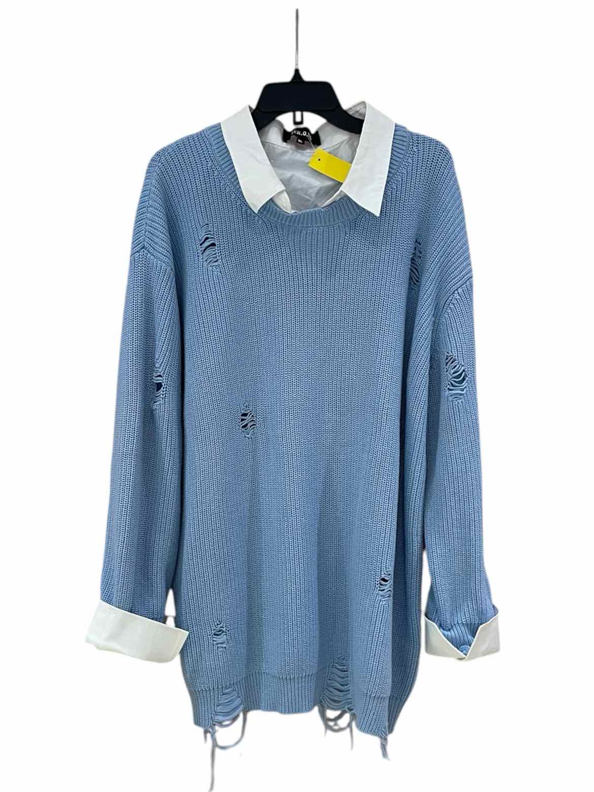 SER.O.YA light blue and white Size XL Dress
