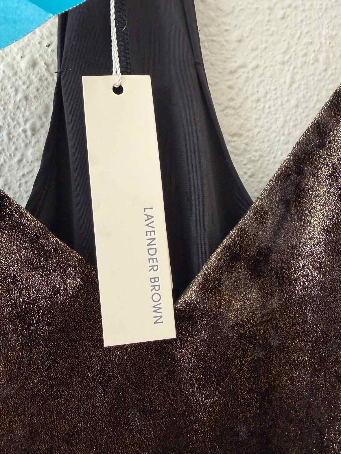 Lavender Brown Black and Gold Size M Tank Top