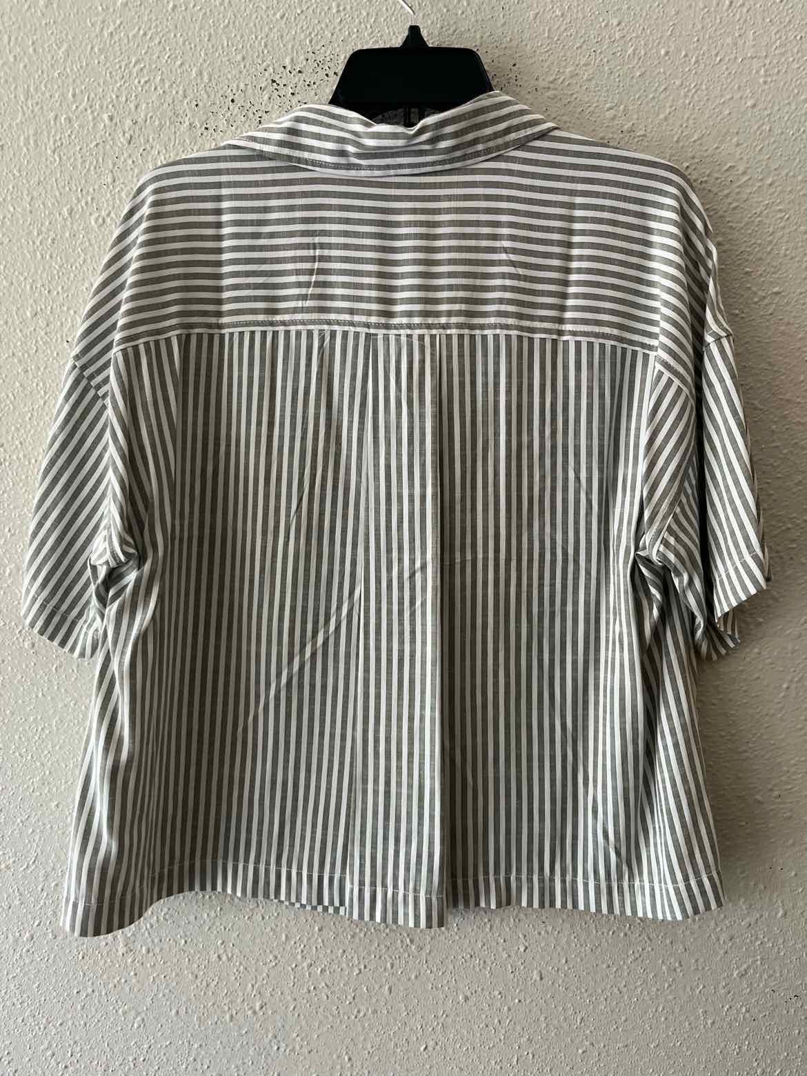 Max Studio Olive and White Size S Shirt