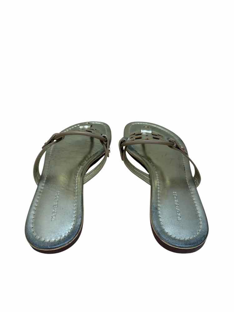 Tory Burch White Gold Size 6 1/2 Sandals