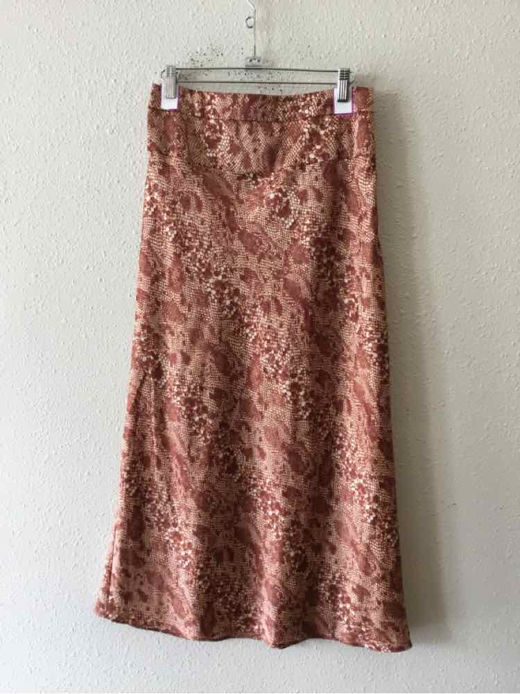 Free People Orange and Cream Size 6 Skirt