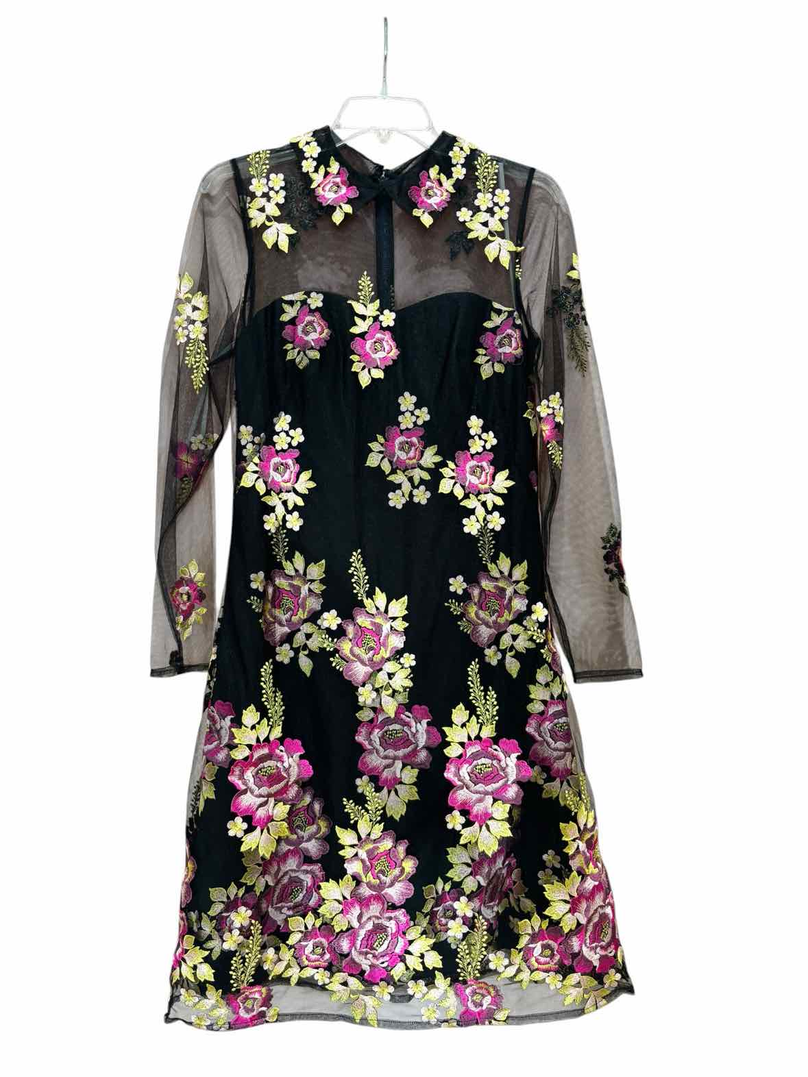 Marchesa Notte Black Multi Size 6 Dress