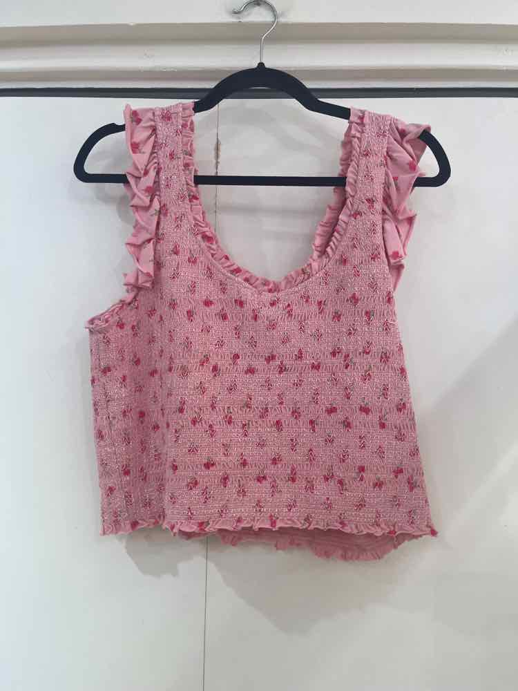 Love Shack Fancy Cherry Pink Size XL Shirt