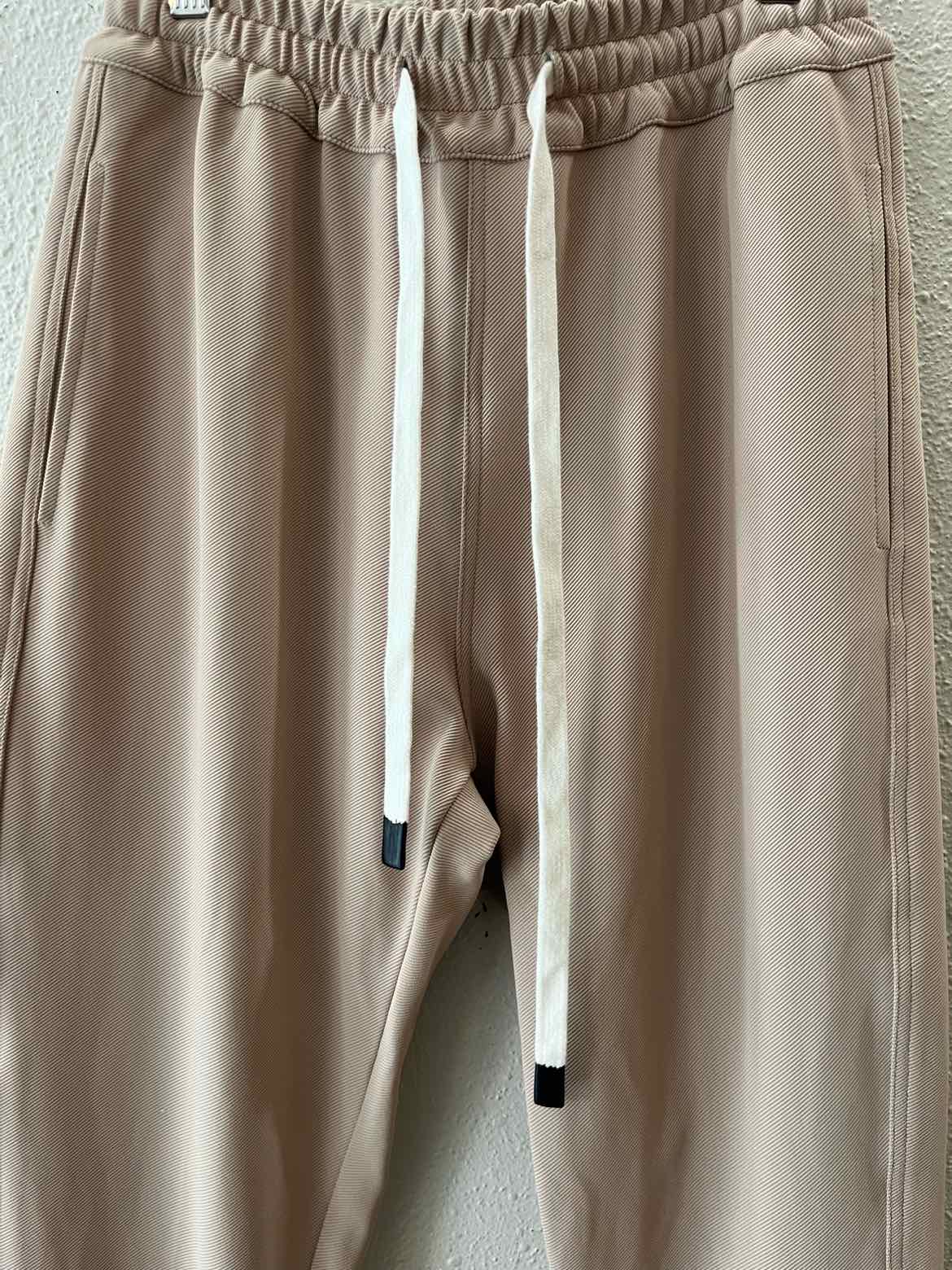 Bassike Beige and White Size 0 Pants