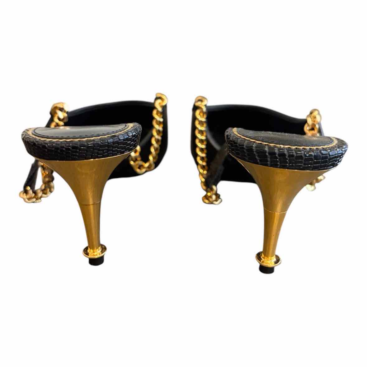Tom Ford Black and Gold Size 35 Shoes