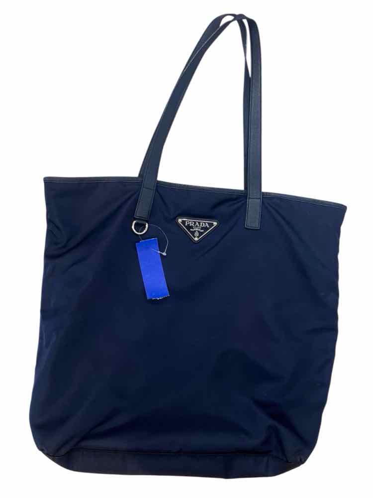Prada Classic Nylon Tote Bag Navy Blue Handbag