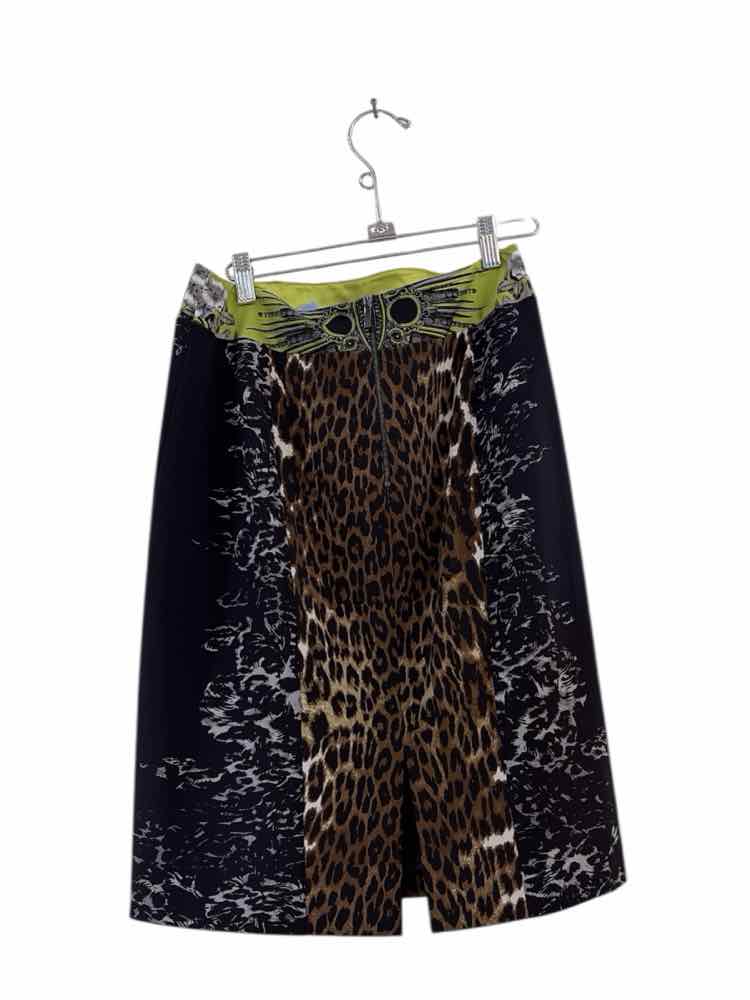 Elie Tahari black lime and brown Size 4 Skirt