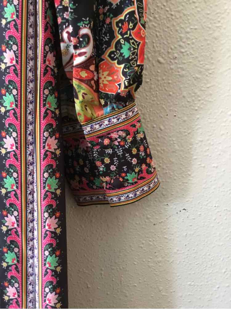 KAROLINA Black Multi Size L Dress