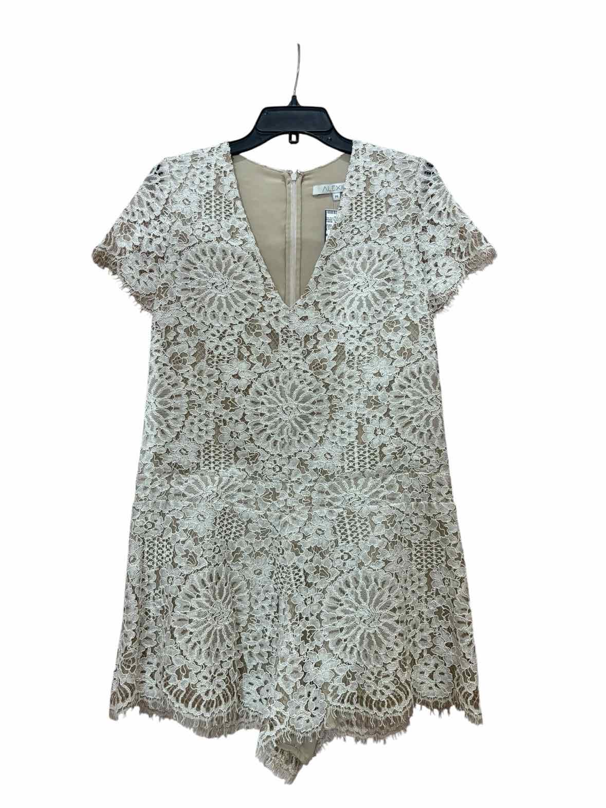Alexis White and Tan Size M Romper