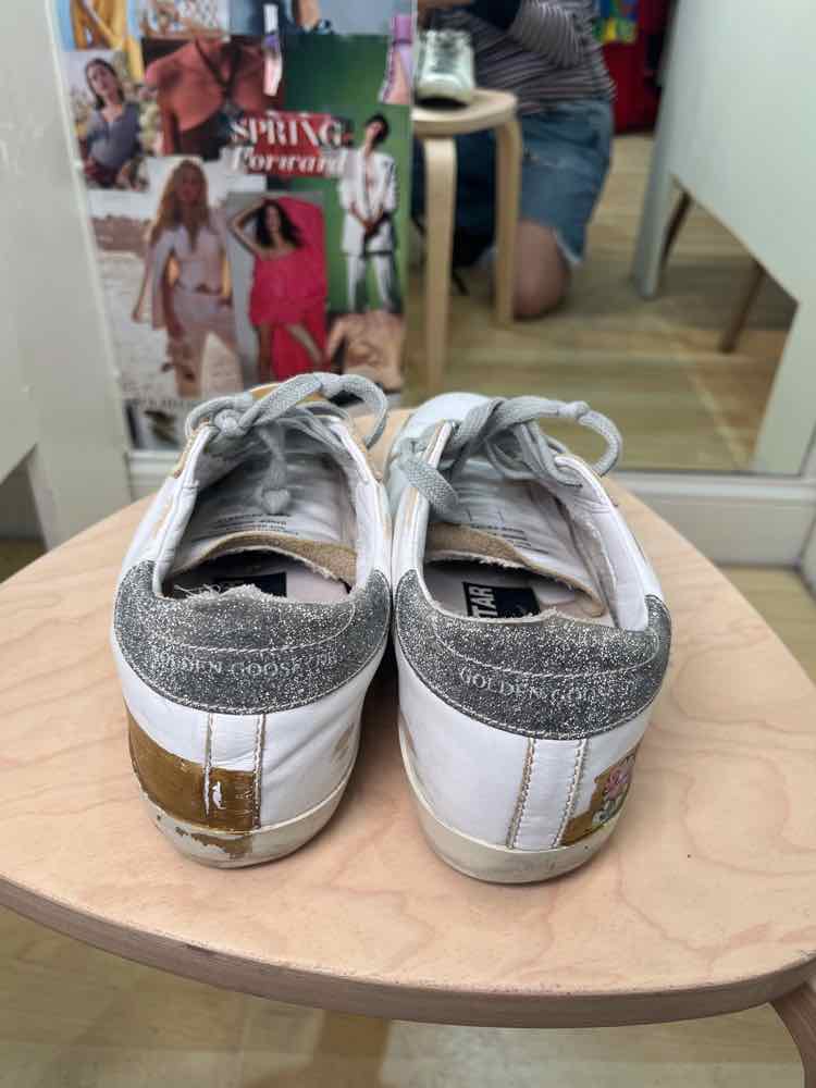 Golden Goose White and Gold Size 37 Shoes