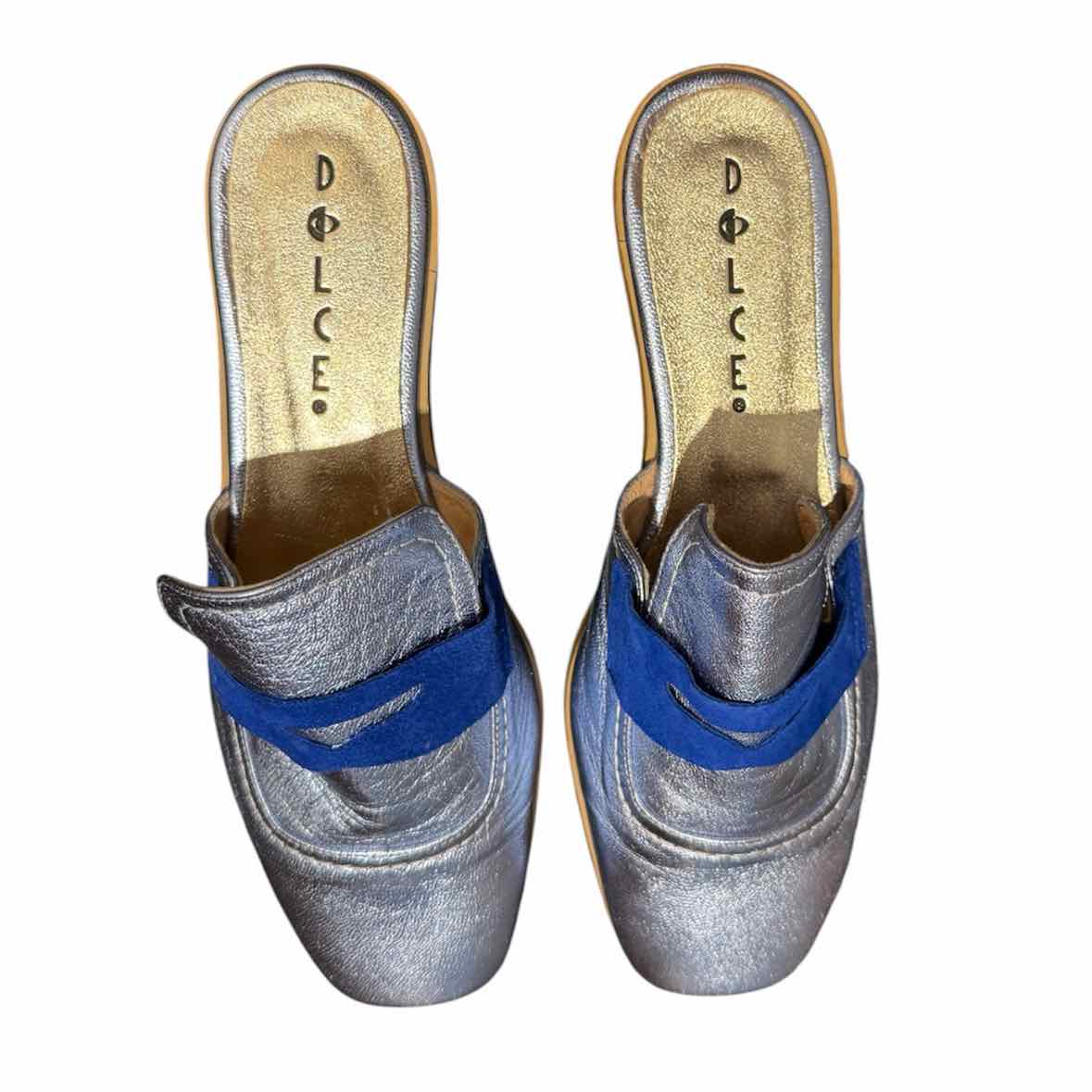 Dolce Metallic Blue Size 37 Shoes
