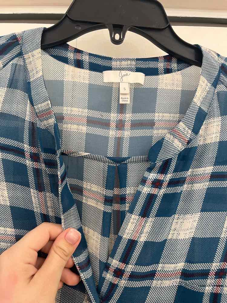 Joie Blue Plaid Size S Shirt