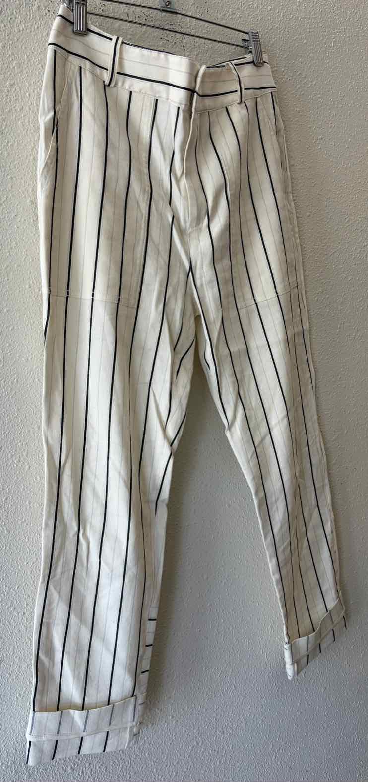 Derek Lam 10 Crosby White Black & Grey Size 6 Pants
