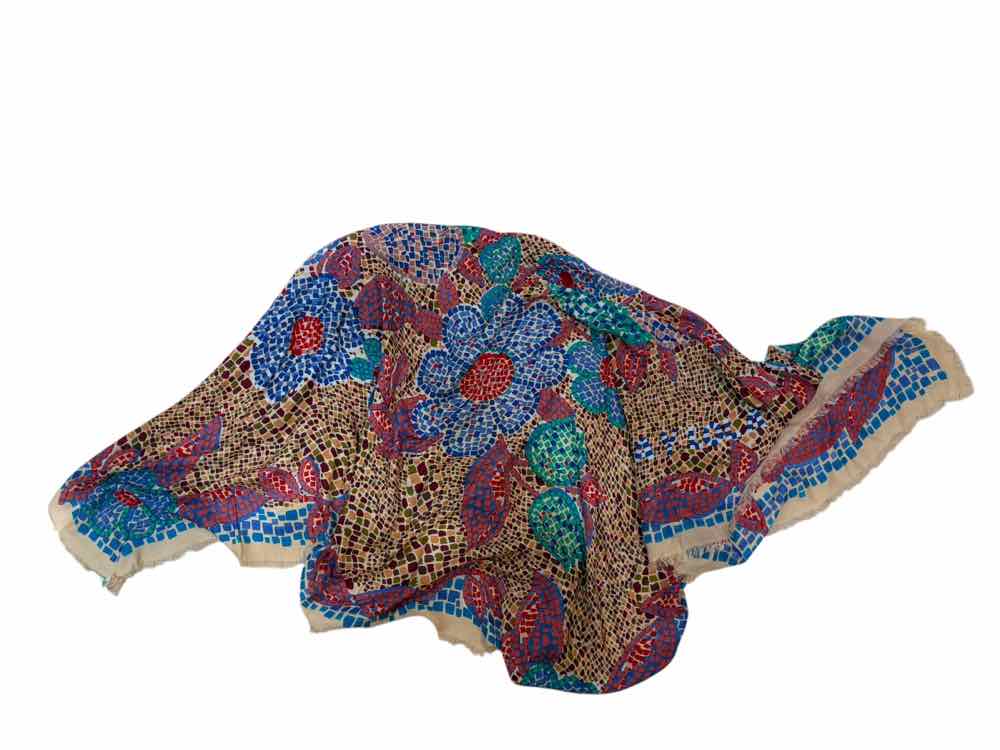 Bimba y Lola Beige, red, blue, green Scarf