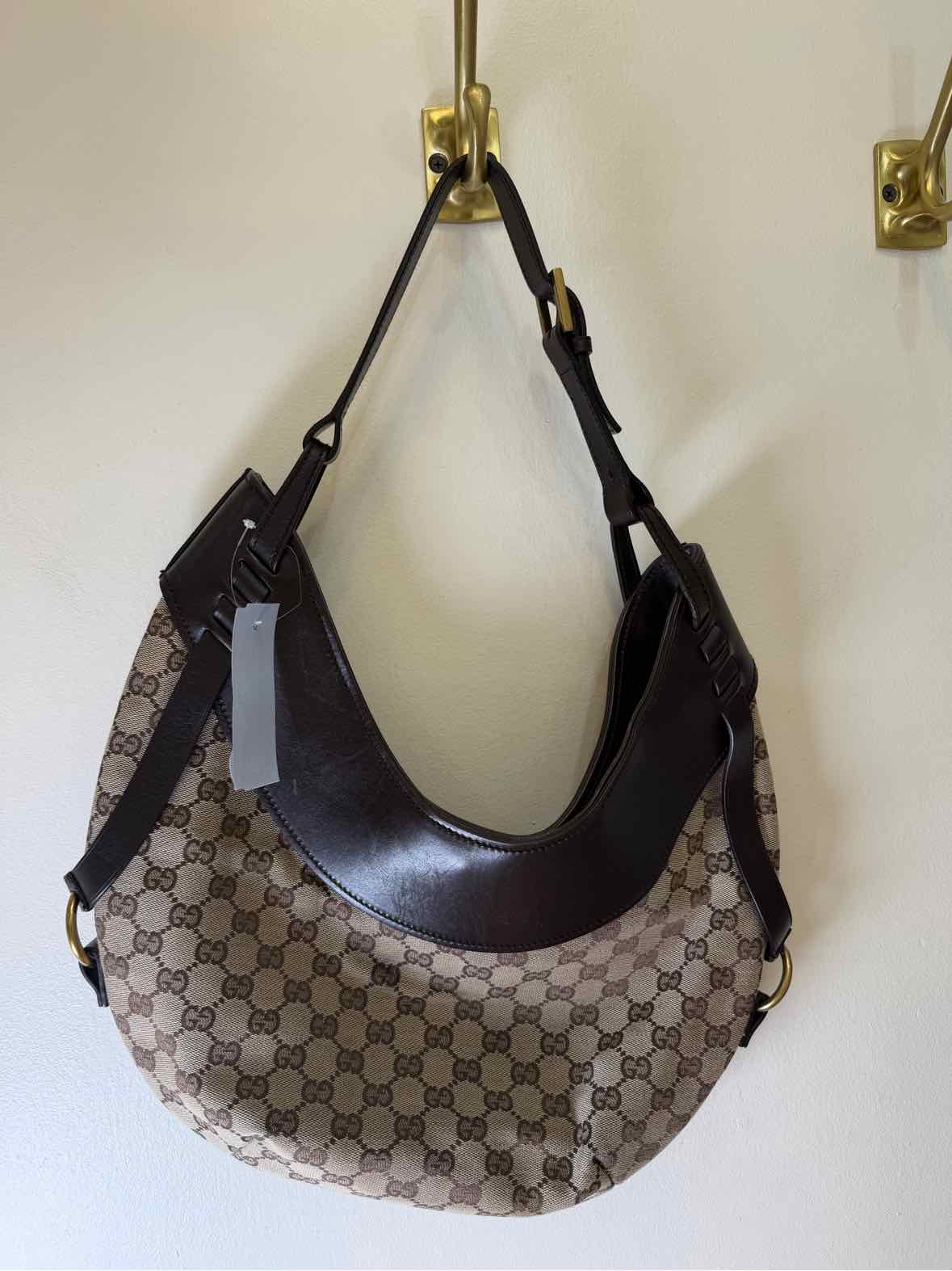 Gucci Half Moon Hobo Bag Beige Handbag