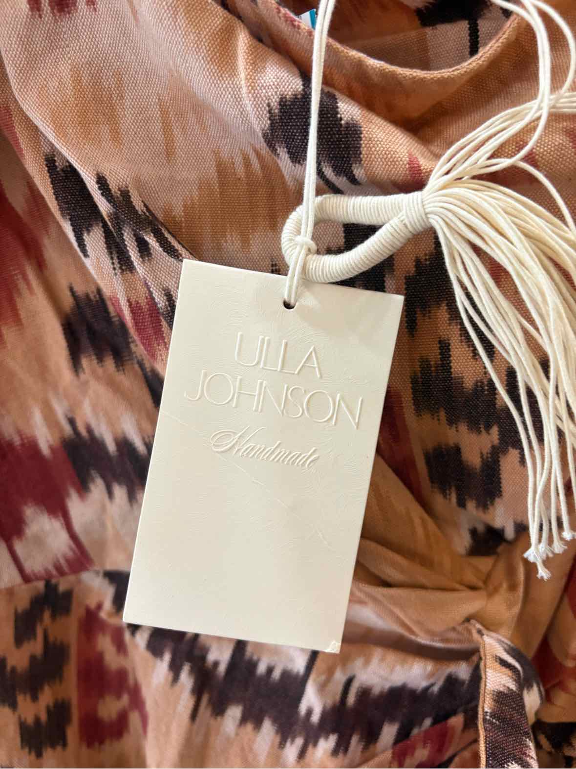 ULLA JOHNSON Brown and Tan Size S Dress