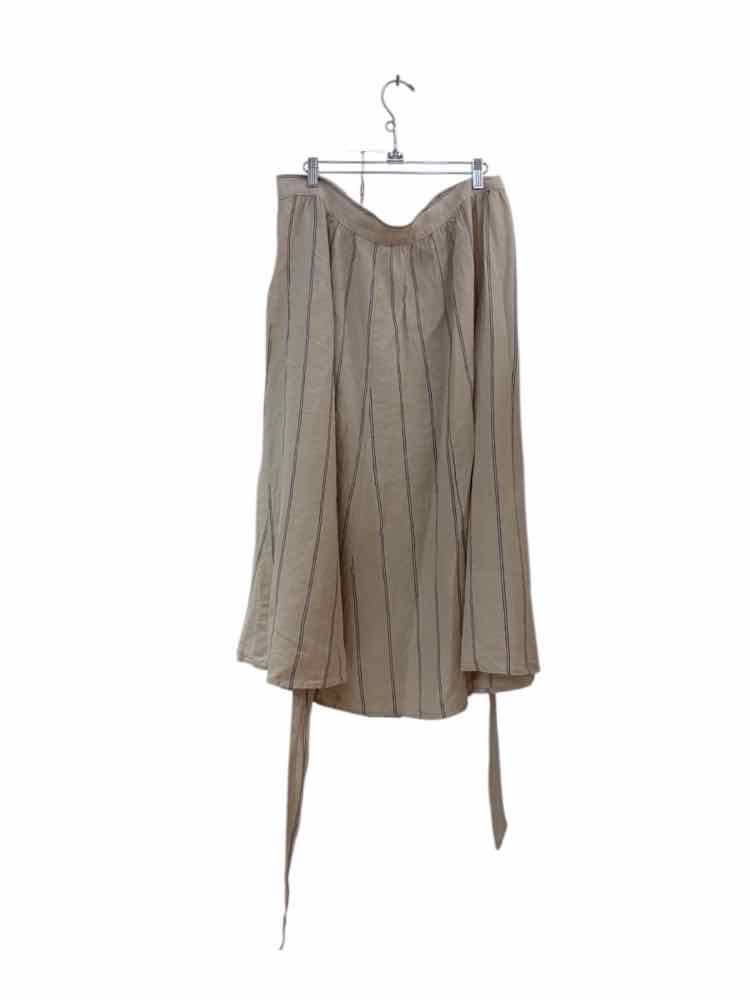 Reformation Beige and Blue Size M Skirt