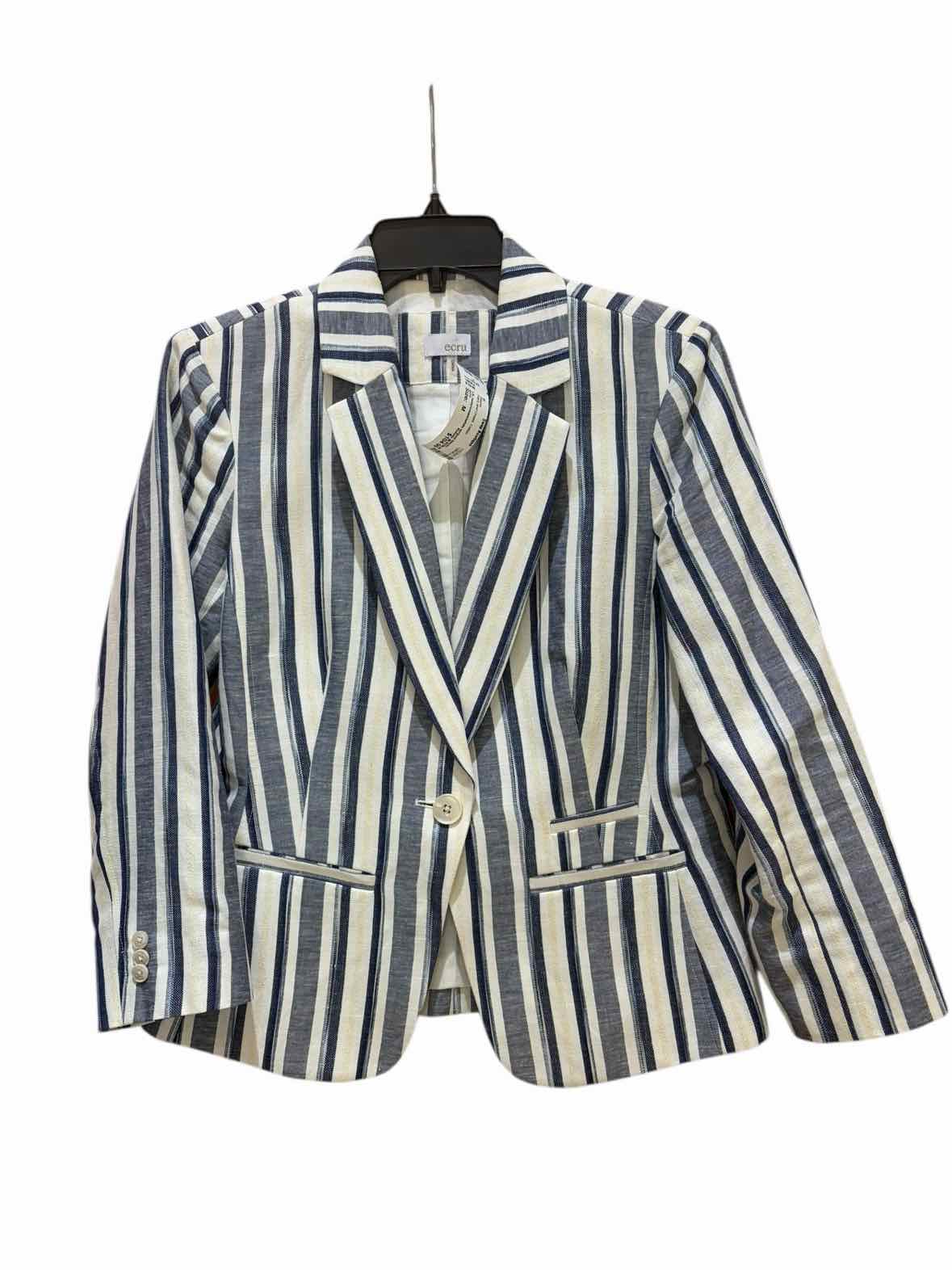 ecru Navy and Cream Size M Blazer