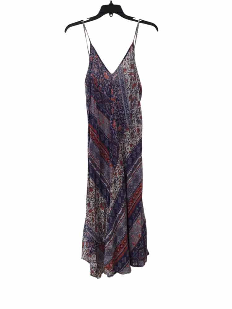 Velvet Purple & Red Multi Size M Dress