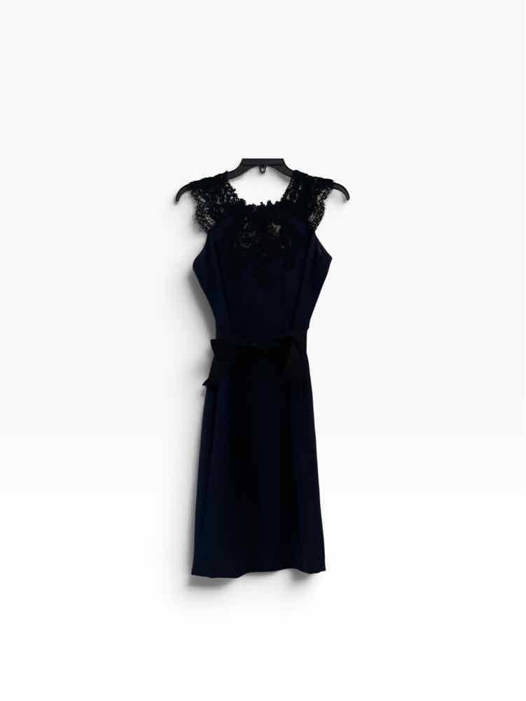 Victoria Lopez Castro Navy & Black Size 6 Dress