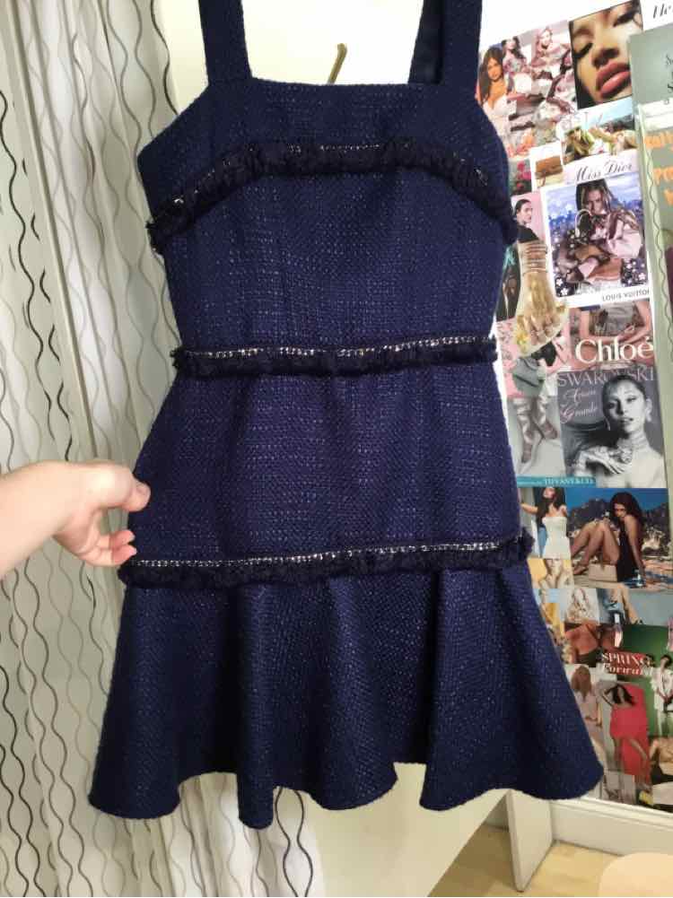Amanda Uprichard Navy Blue Size XS Dress