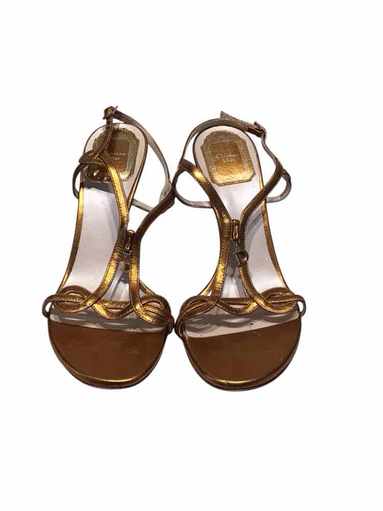 Christian Dior Gold Size 37.5 Shoes