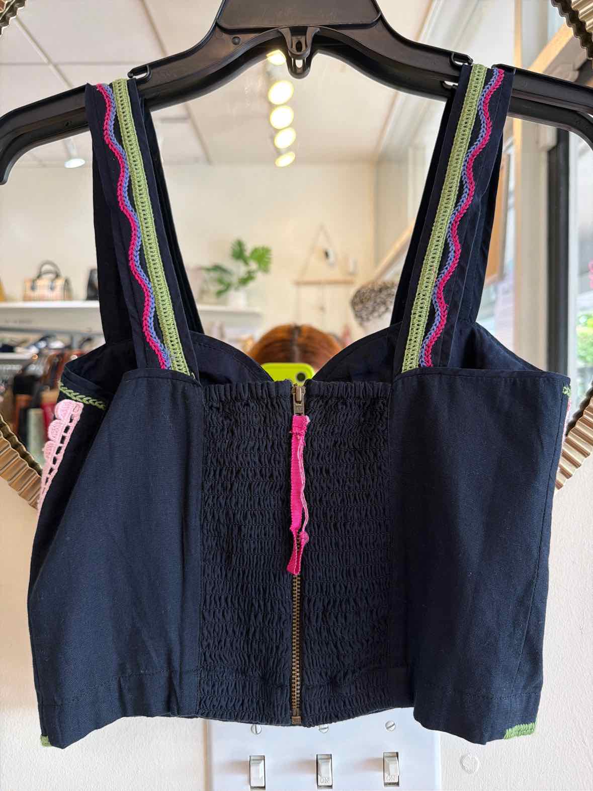 Anthropologie Black & Multi Size 6 Shirt