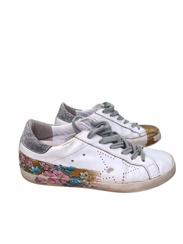 Golden Goose White and Gold Size 37 Shoes