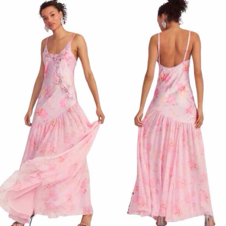 Love Shack Fancy Pink and Purple Size 00 Dress