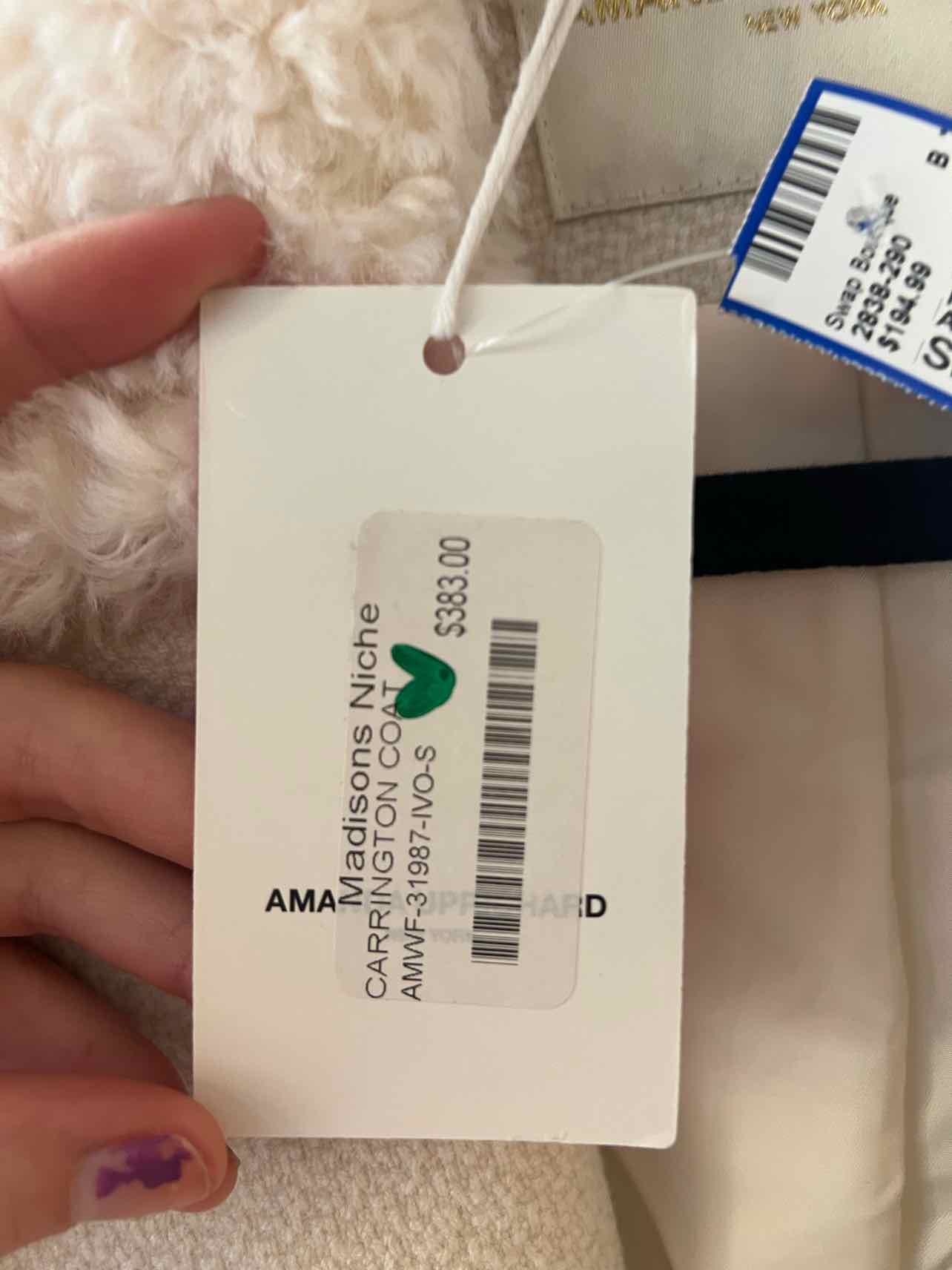 Amanda Uprichard Cream Size S Coat