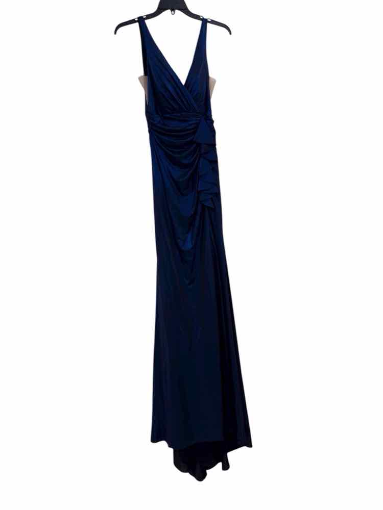 La Femme Metallic Blue Size 2 Dress