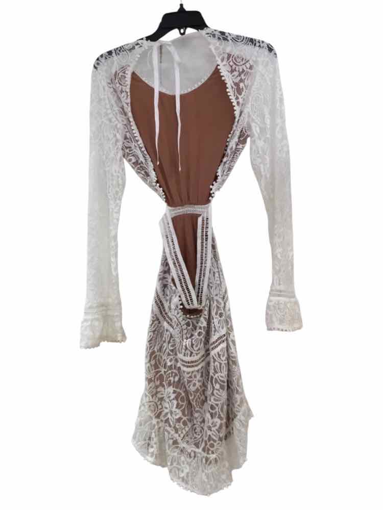 For Love and Lemons Nude and White Size S Dress