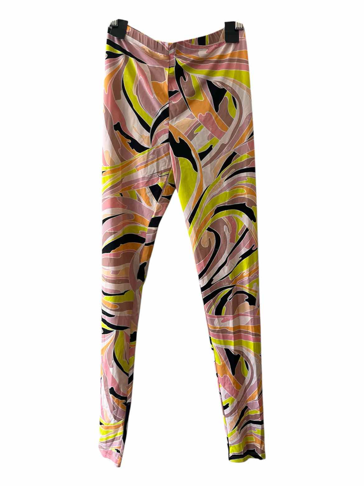 Emilio Pucci Orange Multi Size 38 Leggings