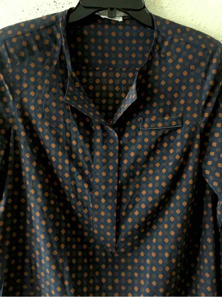 Brunello Cucinelli Navy and Orange Size No Label Shirt