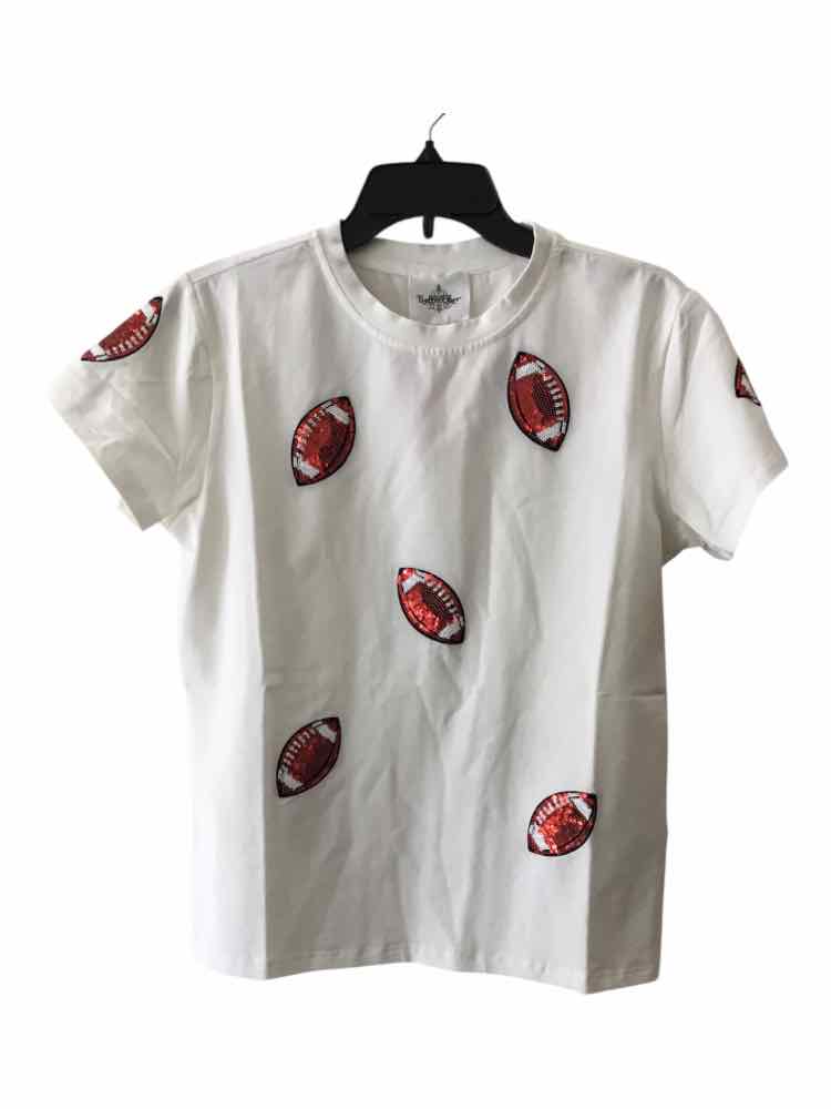 Belle Cher White and Brown Size S Shirt