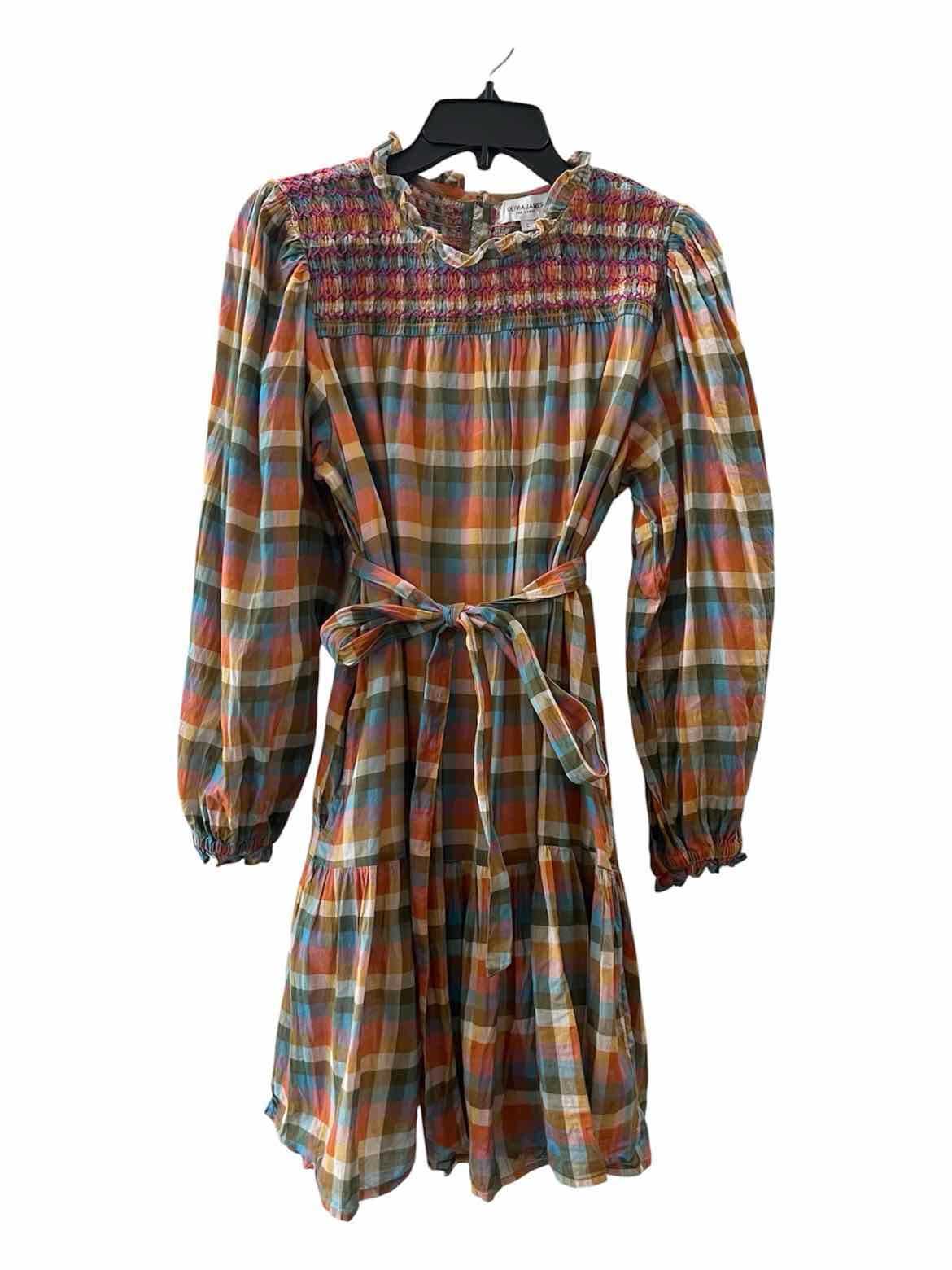 Olivia James Orange Multi Size L Dress
