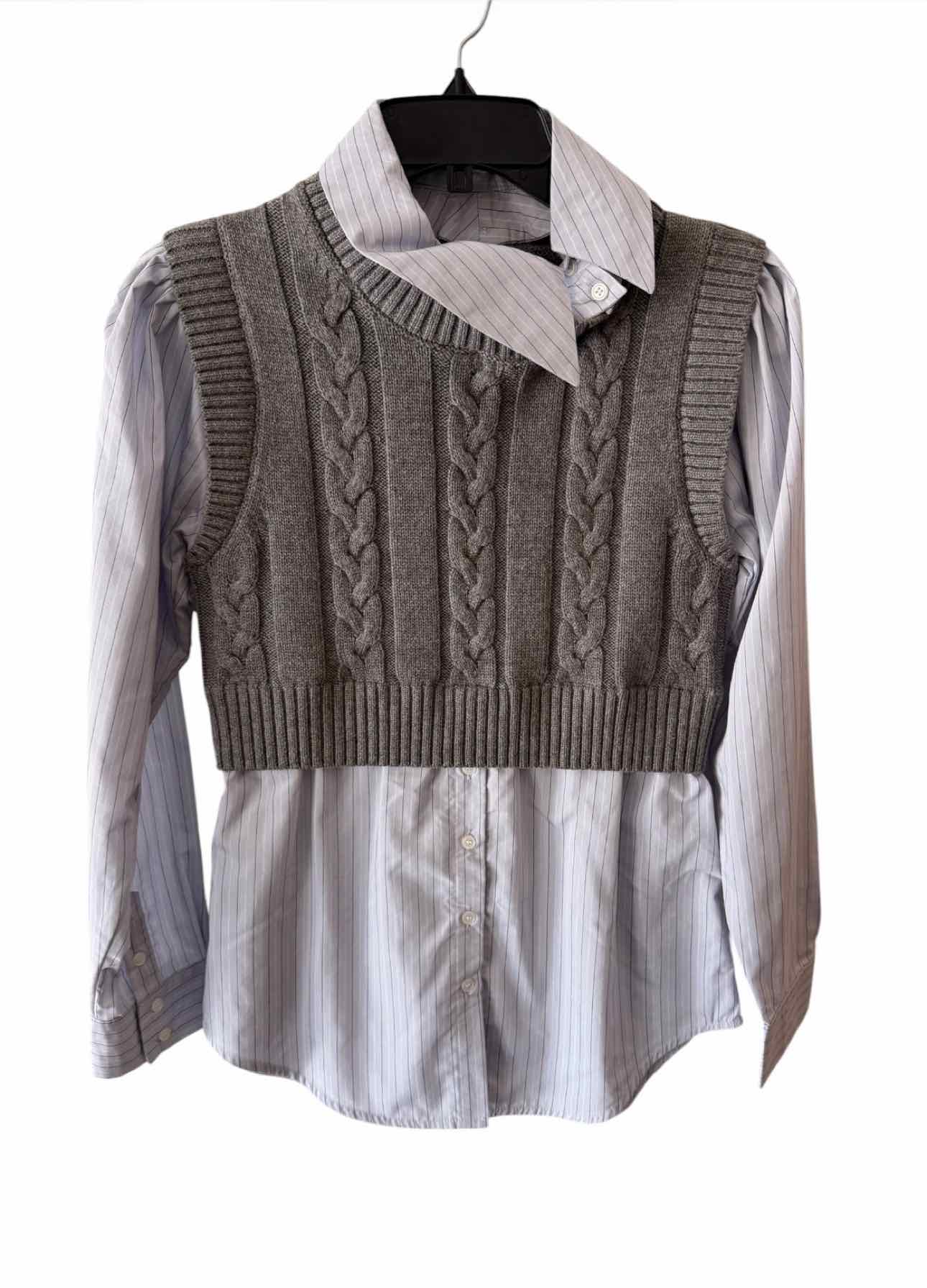 ASTR Blue and Grey Size XS Shirt