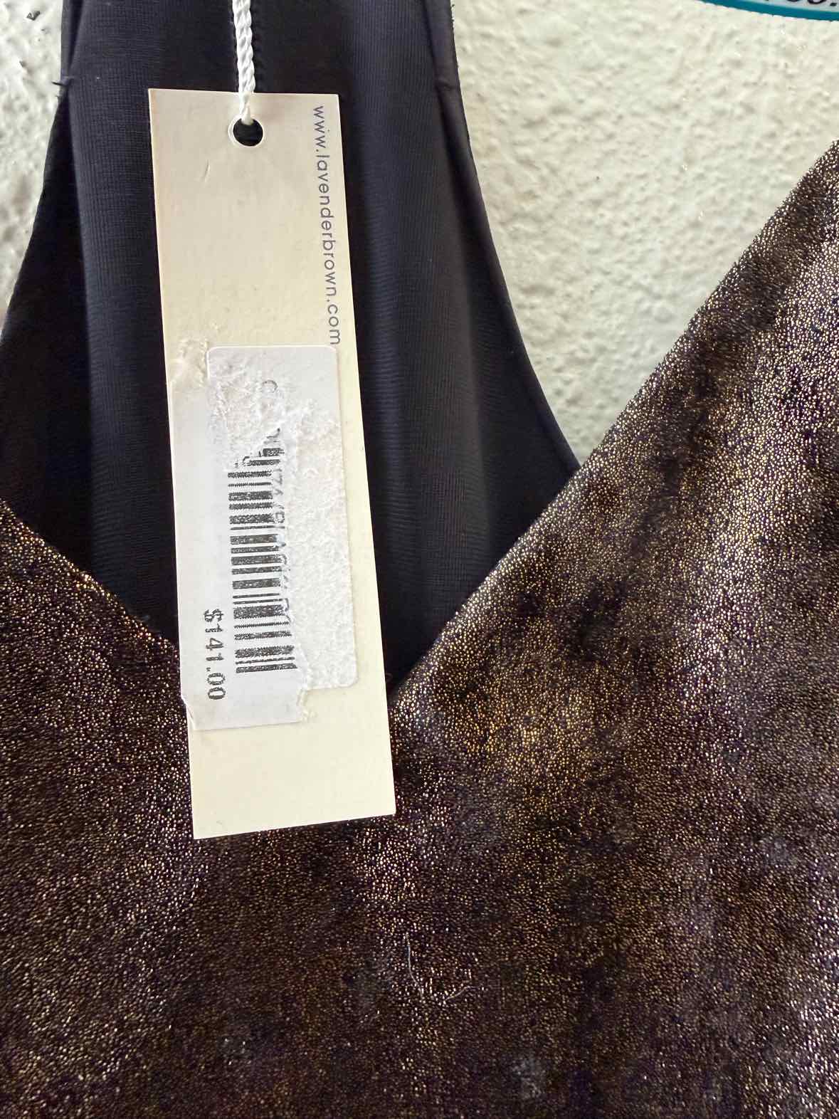 Lavender Brown Black and Gold Size M Tank Top