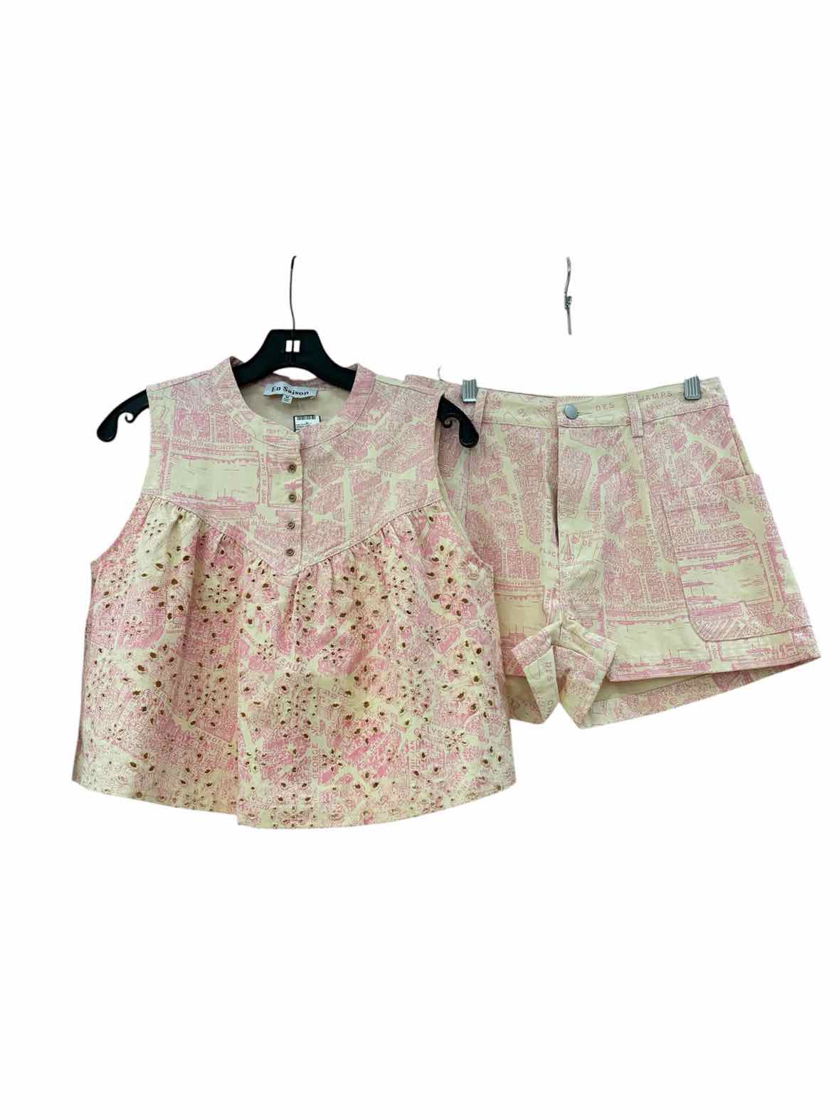 En Saison cream and pink Size M Blouse