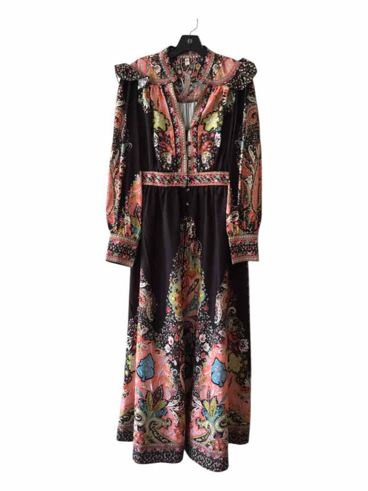 KAROLINA Black Multi Size L Dress