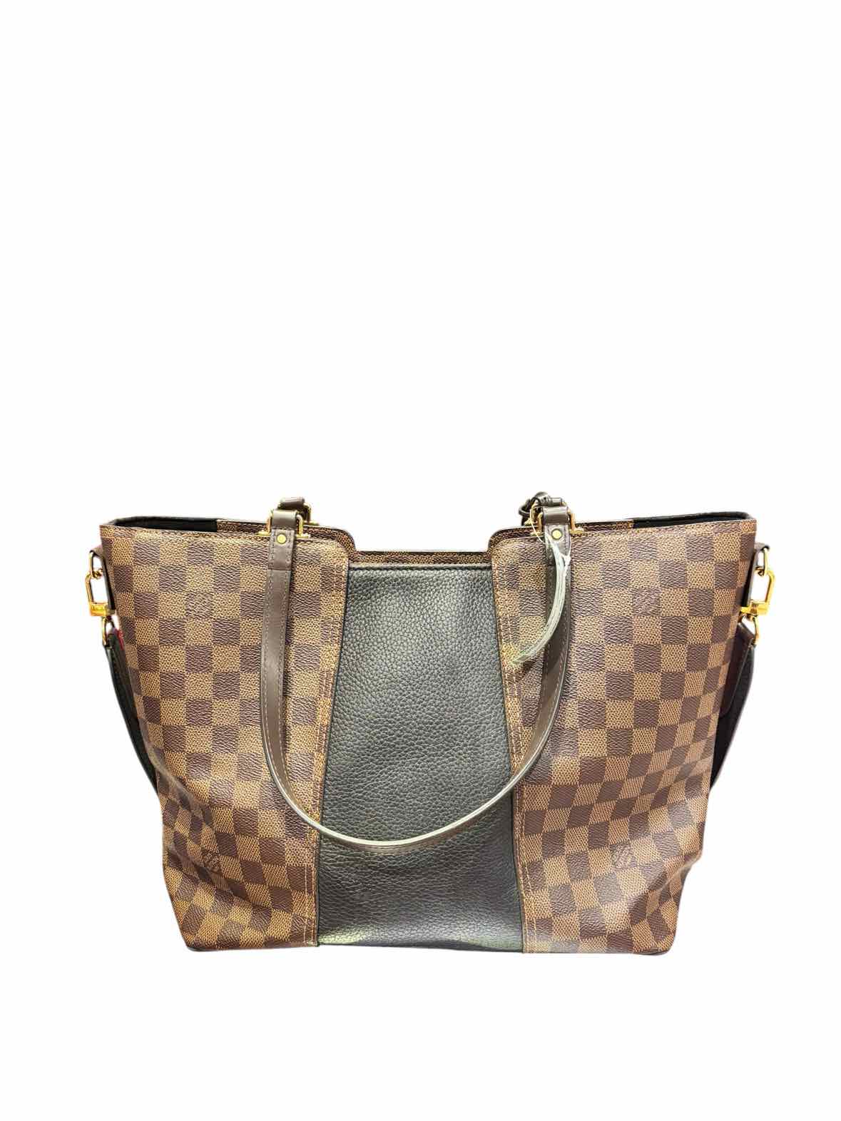 Louis Vuitton black and brown Handbag