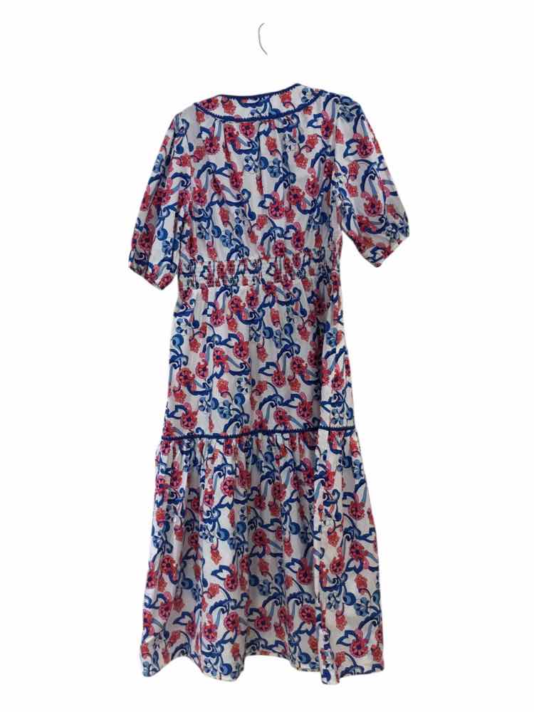 Boden white & multi color Size 12 Dress