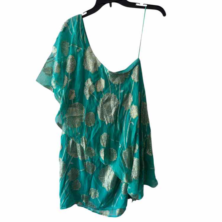 Trina Turk Turquoise and Gold Size 4 Dress