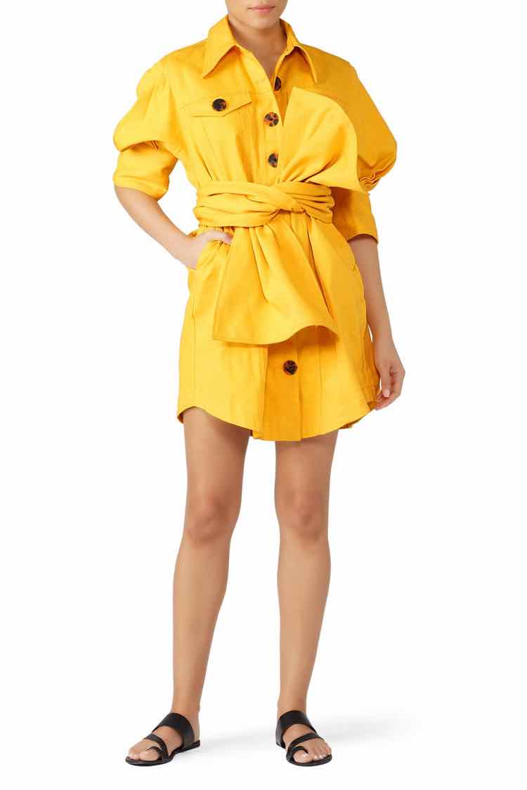 Acler Yellow Size 2 Dress