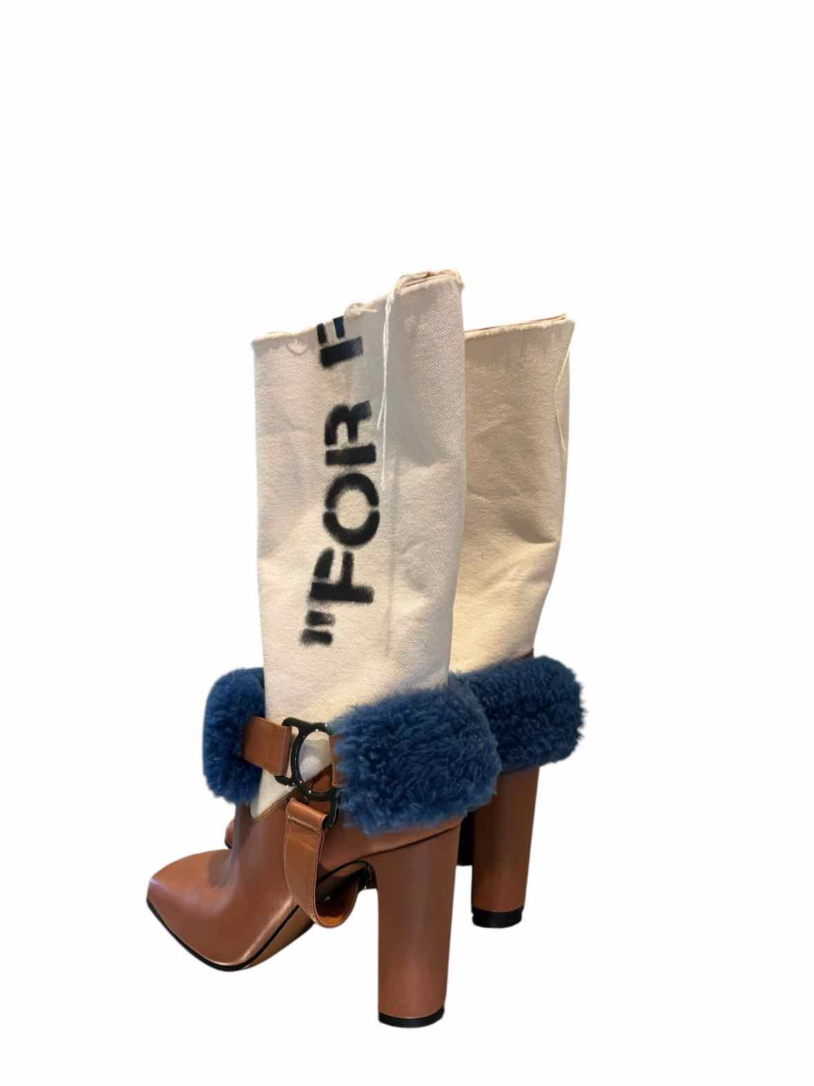 Off White Cream Multi Size 38 Boots