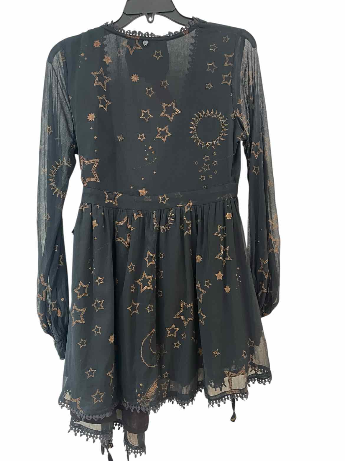 Z & L Black and Gold Size M Dress
