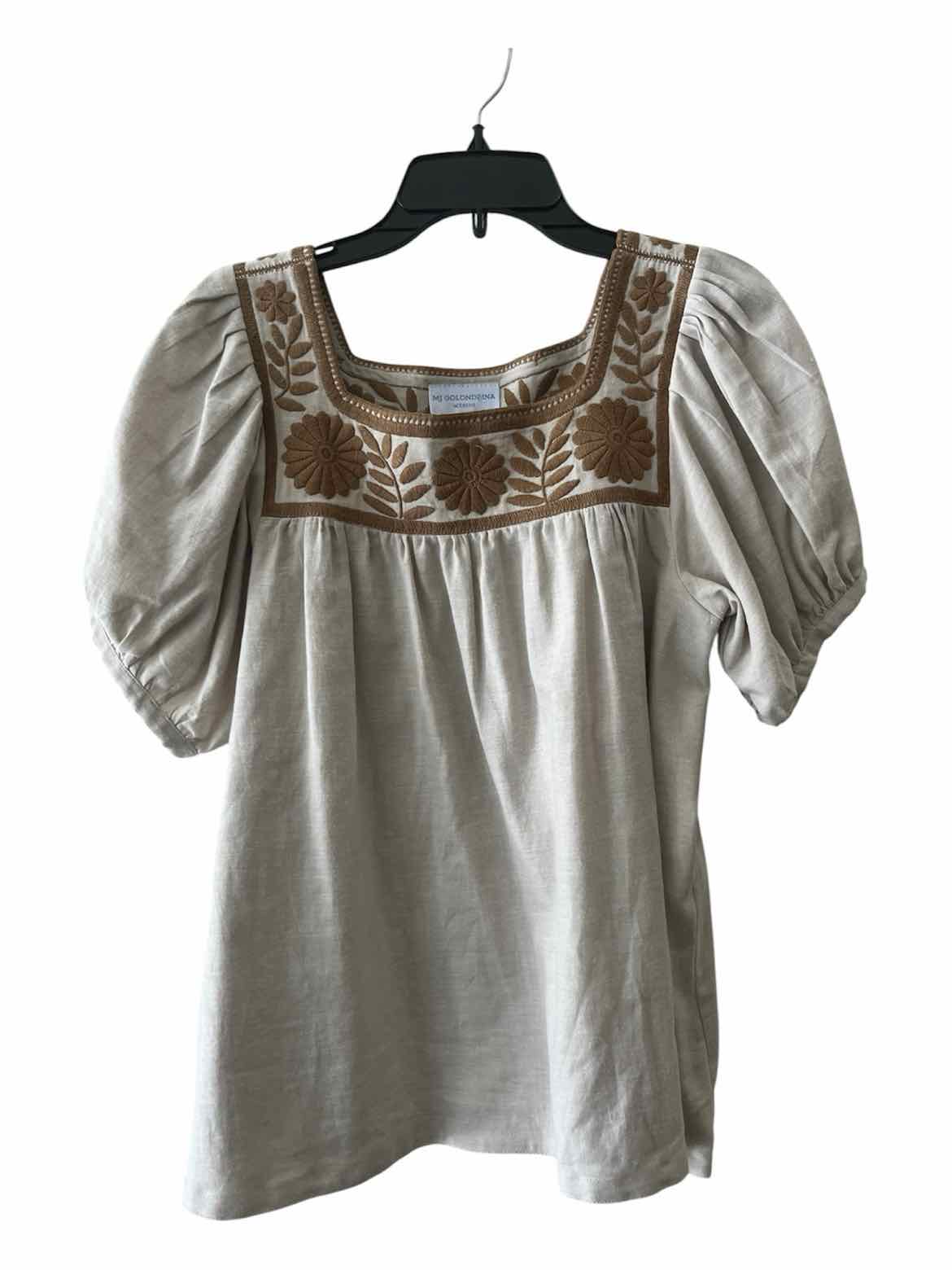 Mi Golondrina beige and brown Size S Shirt