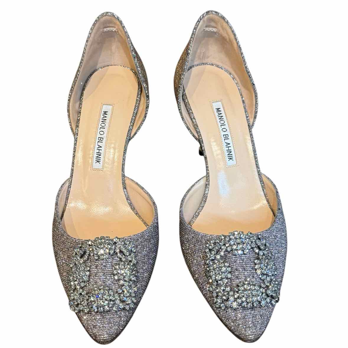 Manolo Blahnik Silver multi Size 38.5 Shoes